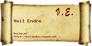 Veil Endre névjegykártya
